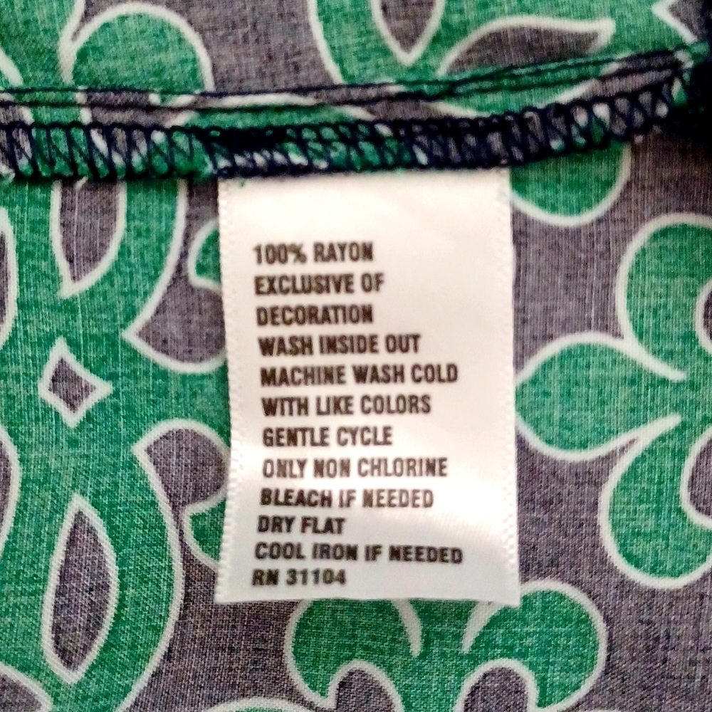 CROWN & IVY Green Floral Blouse, Mp. - Picture 10 of 10